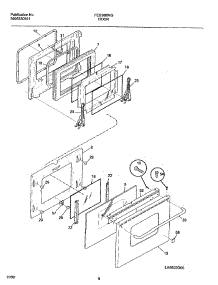 09 - Door parts for Frigidaire Range FES388WGCH from AppliancePartsPros.com