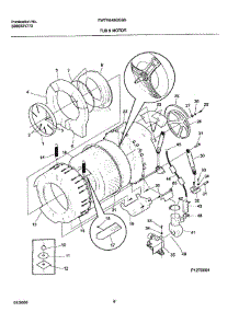 07 - Tub And Motor parts for Frigidaire Washer FWTR549GS0 from AppliancePartsPros.com