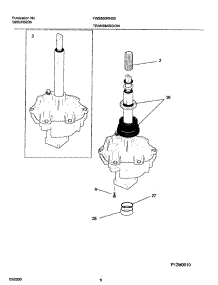 07 - Transmission parts for Frigidaire Washer FWS850RHS0 from AppliancePartsPros.com