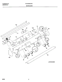 03 - Backguard parts for Frigidaire Range FES300WCDF from AppliancePartsPros.com