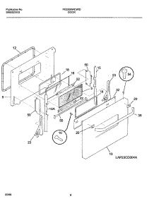 09 - Door parts for Frigidaire Range FES300WCDF from AppliancePartsPros.com