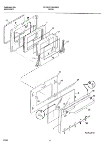 09 - Door parts for Frigidaire Range FED387CHSB from AppliancePartsPros.com