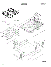 09 - Top / Drawer parts for Frigidaire Range FCS367CHBA from AppliancePartsPros.com