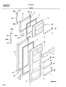 03 - Door parts for Frigidaire Refrigerator FRT22FR4JQ0 from AppliancePartsPros.com