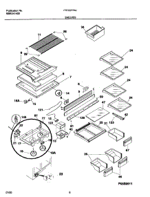 07 - Shelves parts for Frigidaire Refrigerator FRT22FR4JQ0 from AppliancePartsPros.com