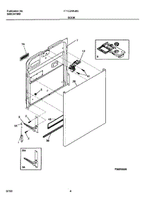 05 - Door parts for Frigidaire Dishwasher F71C24RJB0 from AppliancePartsPros.com