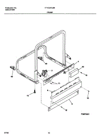 11 - Frame parts for Frigidaire Dishwasher F71C24RJB0 from AppliancePartsPros.com