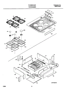 09 - Top / Drawer parts for Frigidaire Range FCS388CGSC from AppliancePartsPros.com