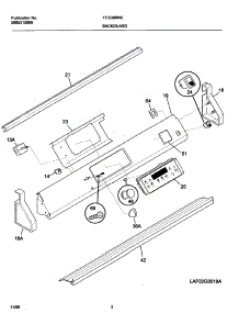 03 - Backguard parts for Frigidaire Range FCS388WECC from AppliancePartsPros.com