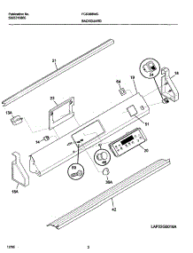03 - Backguard parts for Frigidaire Range FCS388WGCC from AppliancePartsPros.com