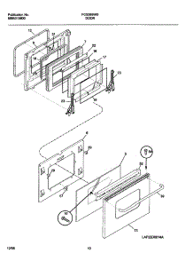 11 - Door parts for Frigidaire Range FCS388WGCC from AppliancePartsPros.com