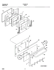 09 - Door parts for Frigidaire Range FES387CHSA from AppliancePartsPros.com