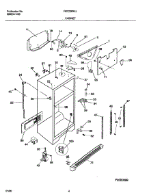05 - Cabinet parts for Frigidaire Refrigerator FRT22FR4JW0 from AppliancePartsPros.com