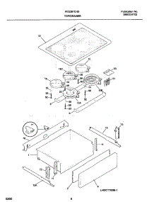 07 - Top / Drawer parts for Frigidaire Range FES387CHSB from AppliancePartsPros.com