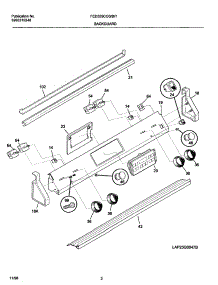 03 - Backguard parts for Frigidaire Range FED355CCTF from AppliancePartsPros.com