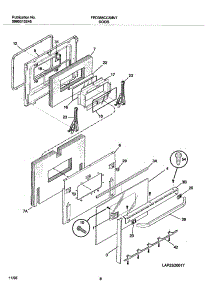 09 - Door parts for Frigidaire Range FED355CCTF from AppliancePartsPros.com