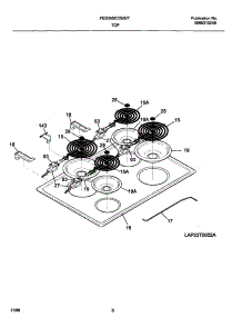 07 - Top parts for Frigidaire Range FED355CCTH from AppliancePartsPros.com