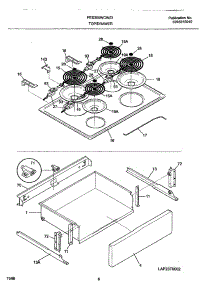 07 - Top / Drawer parts for Frigidaire Range FES300WCWE from AppliancePartsPros.com