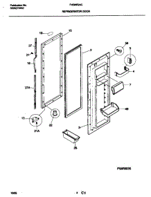 05 - Refrigerator Door parts for Frigidaire Refrigerator F45WR24CD1 from AppliancePartsPros.com