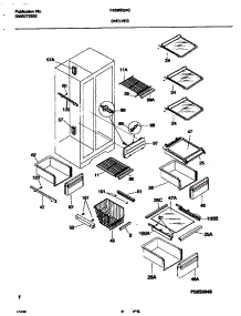09 - Shelves parts for Frigidaire Refrigerator F45WR24CD1 from AppliancePartsPros.com