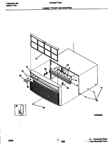 03 - Cabinet Front And Wrapper parts for Frigidaire Air Conditioner FAC063T7A5A from AppliancePartsPros.com