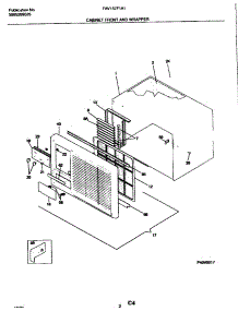 03 - Cabinet Front And Wrapper parts for Frigidaire Air Conditioner FAV157F1A1 from AppliancePartsPros.com