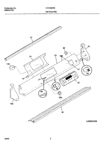 03 - Backguard parts for Frigidaire Range FCS388WGCA from AppliancePartsPros.com
