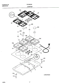 03 - Cooktop parts for Frigidaire Cooktop FGC36S9HBA from AppliancePartsPros.com