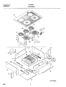 07 - Top / Drawer parts for Frigidaire Range FES388WGCD from AppliancePartsPros.com