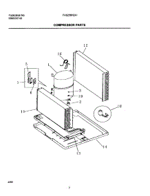 09 - Compressor parts for Frigidaire Air Conditioner FAS256H2A1 from AppliancePartsPros.com