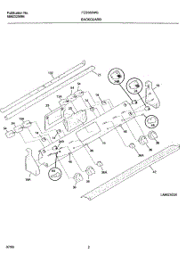 03 - Backguard parts for Frigidaire Range FES388WGCF from AppliancePartsPros.com