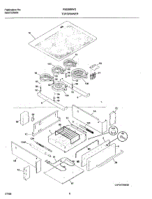 07 - Top / Drawer parts for Frigidaire Range FES388WGCF from AppliancePartsPros.com
