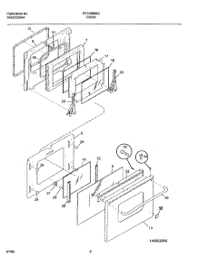 09 - Door parts for Frigidaire Range FES388WGCF from AppliancePartsPros.com