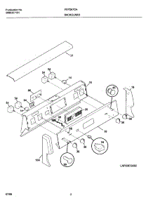 03 - Backguard parts for Frigidaire Range FEFD67CHSB from AppliancePartsPros.com