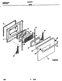 09 - Door parts for Frigidaire Range FES300WCDB from AppliancePartsPros.com