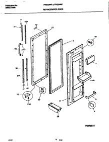 05 - Refrigerator Door parts for Frigidaire Refrigerator FRS22WPCD1 from AppliancePartsPros.com