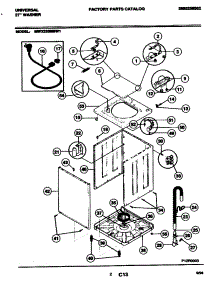 03 - Cabinet parts for Frigidaire Washer MWX233RBW1 from AppliancePartsPros.com