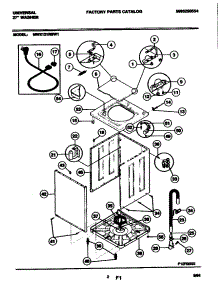 03 - Cabinet parts for Frigidaire Washer MWX121RBW1 from AppliancePartsPros.com