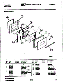 05 - Door parts for Frigidaire Oven RG74BF0 from AppliancePartsPros.com