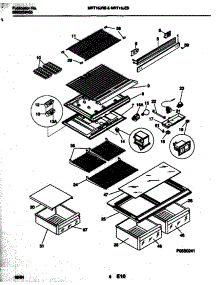 07 - Shelves parts for Frigidaire Refrigerator MRT18JRBD1 from AppliancePartsPros.com