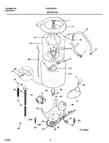 05 - Motor / Tub parts for Frigidaire Washer FWX225RHS1 from AppliancePartsPros.com