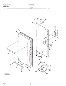 03 - Door parts for Frigidaire Freezer FFU17D7HW2 from AppliancePartsPros.com