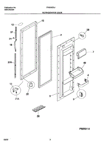 05 - Refrigerator Door parts for Frigidaire Refrigerator FRS20ZGJB1 from AppliancePartsPros.com