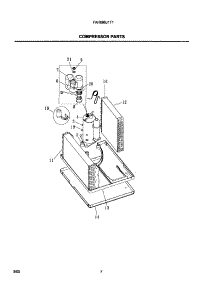 09 - Compressor parts for Frigidaire Air Conditioner FAH086J1T1 from AppliancePartsPros.com