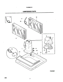 08 - Compressor parts for Frigidaire Air Conditioner FAC055J7A1 from AppliancePartsPros.com