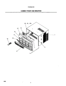 02 - Cabinet Front And Wrapper parts for Frigidaire Air Conditioner FAC055J7A2 from AppliancePartsPros.com