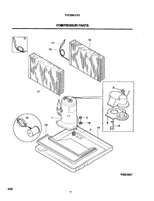 08 - Compressor parts for Frigidaire Air Conditioner FAC055J7A2 from AppliancePartsPros.com