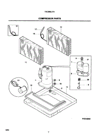 08 - Compressor parts for Frigidaire Air Conditioner FAC065J7A1 from AppliancePartsPros.com