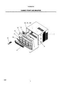02 - Cabinet Front And Wrapper parts for Frigidaire Air Conditioner FAC065J7A2 from AppliancePartsPros.com