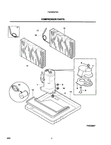 08 - Compressor parts for Frigidaire Air Conditioner FAC083J7A2 from AppliancePartsPros.com